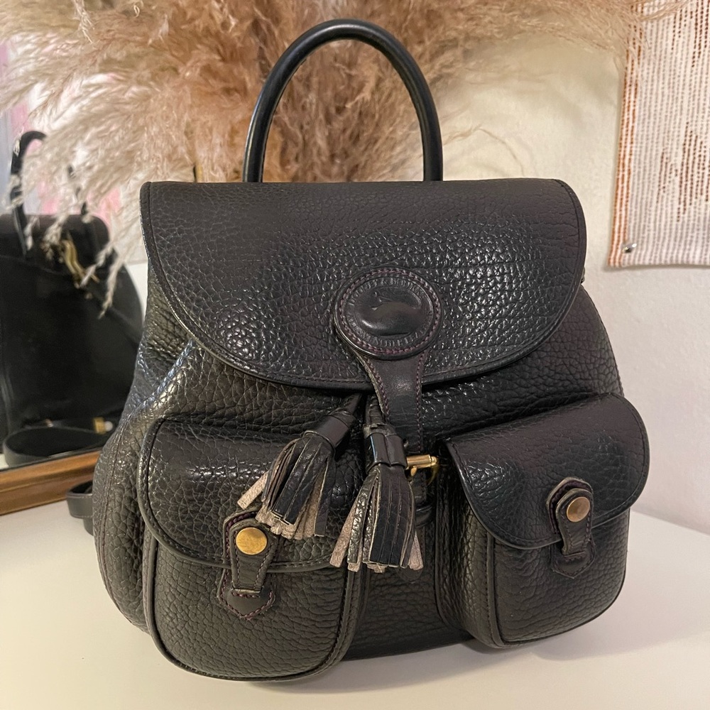 Black Vintage Dooney Backpack